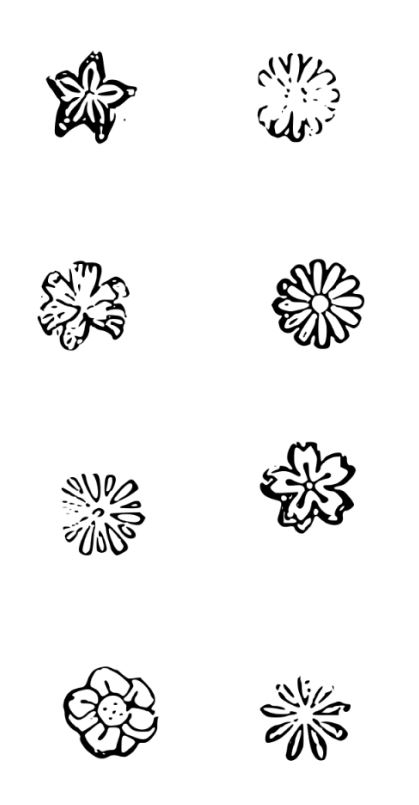 Grabados de Flores